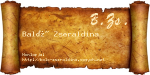 Baló Zseraldina névjegykártya